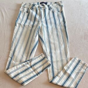 Blue Spice High Waist Ankle Striped Pants Size 5